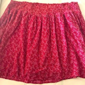 Star print red XL skirt